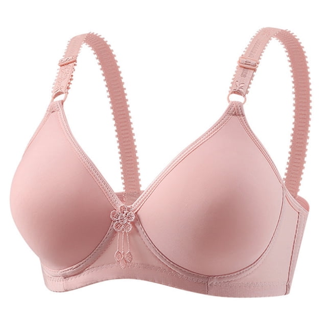 Kabnic Wireless Plus Size Bras, Full Coverage Bras, Women Color Comfortable Hollow Out Perspective Bra Underwear No Rims