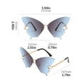 thumbnail image 3 of Fashion Gradient Butterfly Sunglasses For Women Sun Protection Vintage Rimless Sunglasses Eyewear Party Decor, 3 of 7