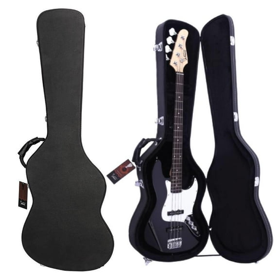 Glarry Portable Hard Case Most Standard Electric Bass Guitars With Lock & Key