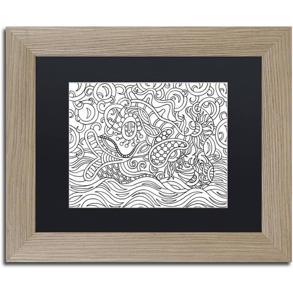 Trademark Fine Art "Freddy the Fish" Canvas Art by Kathy G. Ahrens, Black Matte, Birch Frame
