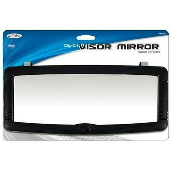 Custom Accessories 70003 Black Deluxe Visor Mirror