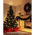 thumbnail image 3 of Tree Topper, Battery Powered Decorative Glittered Tree-top Star with LED Lights, Durable Golden Iron Star Shape Tree Topper Xmas Party Halloween Home Night&Day Decor, Gold, 3 of 8