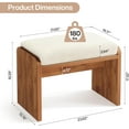 thumbnail image 3 of Entryway Bench with Removable Cushion, Upholstered Shoe Bench, 3 of 7