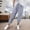hwj# Blue201, variant on Women Capri Pants Fashion Striped Patchwork Loose Casual High Elastic Waist Wide Leg Summer Breathable Pocket Trousers Lightweight Joggers Travel Vacation Pants,Grey,L
