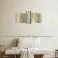 thumbnail image 2 of Elephant Stock Placidity Wall Art - Horizontal Multi Panel Canvas - Living Room Wall Decor - Abstract Multi Panel - Blue And Gold Decor By Tom Reeves - 34" x 16", 2 of 4