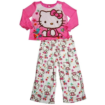 Hello Kitty - Hello Kitty Girls Long Sleeve Long Leg Pant 2 Piece