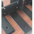 thumbnail image 5 of 8 Pack - 5 inch Black Hidden L Shelf Bracket (1/5 Inch Thicked) Iron Floating Shelf Brackets Rustic Industrial Metal Brackets for Shelf Support, 5 of 7