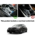 thumbnail image 2 of Xotic Tech Set Carbon Fiber Style Console Stripe Passenger Dash Side Left AC Vent Handle Bowl Gear Panel w/Heater Buttons Accessories Cover Trim Combo Kit, Compatible with Toyota Camry 2018-2023, 2 of 9
