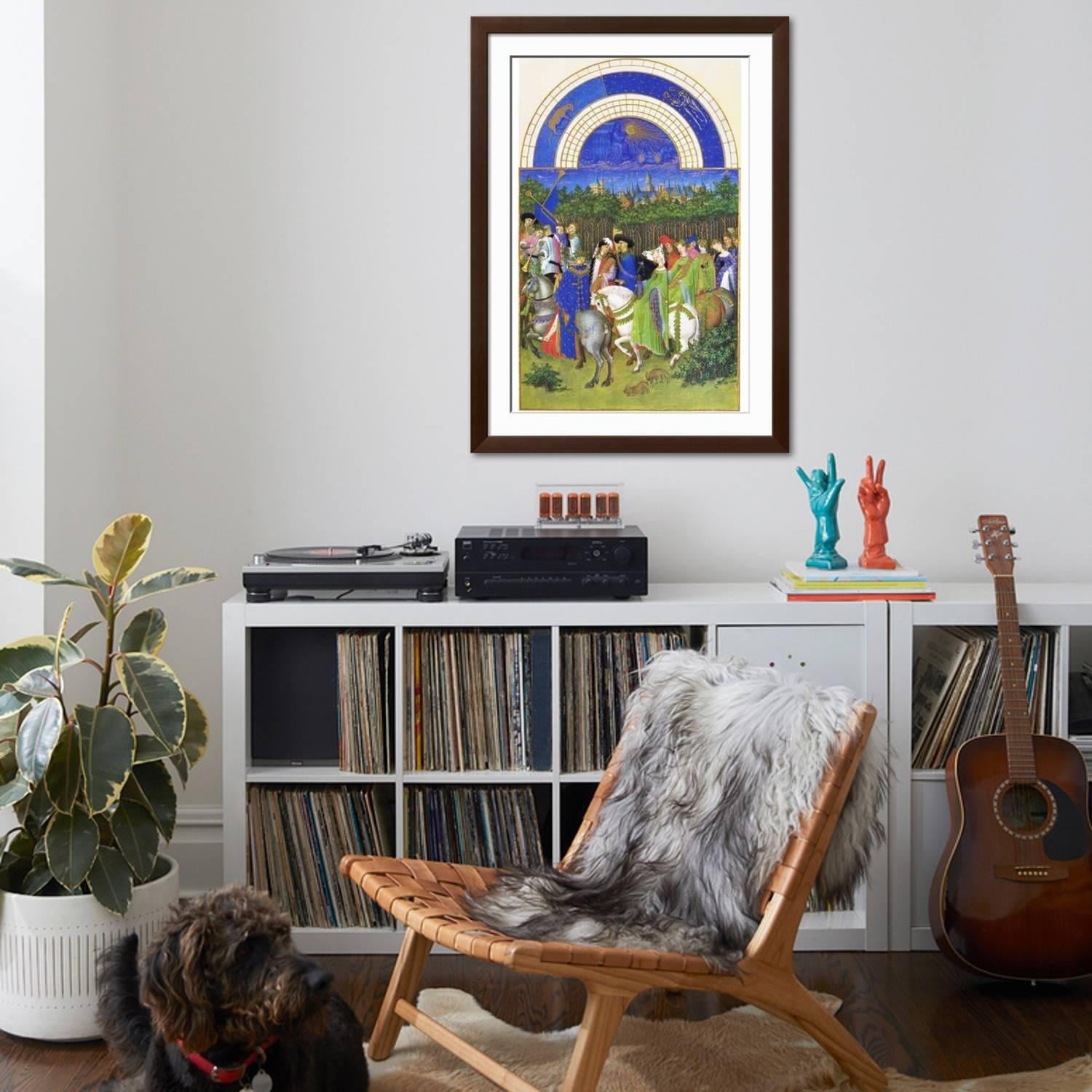Le Tres Riches Heures Du Duc De Berry - May Framed Art Print by Paul Herman & Jean Limbourg, 24" x 36", Sold by Art.com