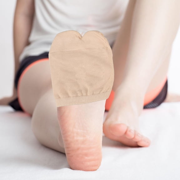 RENACLIPY 3 Pairs Women's Invisible Forefoot Socks Cotton Skin Tone Breathable Low Cut Liner Socks