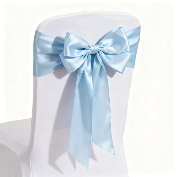 Clearance Under $3 Solid Satin Ribbon Roll – 25 Yards 1 Inch Wide for Wrapping & Crafts (Light Blue)
