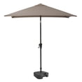 thumbnail image 1 of CorLiving 6.5ft x 6.5ft Square Durable Fabric Canopy Tilting Outdoor Umbrella with Steel Frame and Fillable Base, 1 of 9