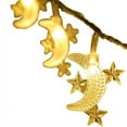 thumbnail image 1 of Cadena de luces para interiores de 11 yardas de largo con forma de estrella y luna, 8 modos, luces LED de alambre de fácil control para fiestas de cafetería navideñas, 1 of 10