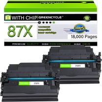 GREENCYCLE 2 Pack Compatible for HP 87X CF287X 87A CF287A Black Toner Cartridge Replacement with HP Laserjet Enterprise M506 M506dn M506n M506x Pro M501 M501dn M527 M527dn Series Printer