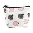 thumbnail image 1 of ziyahi Fruit Print Canvas Zipper Wallet Card Coin Purse Storage Pen Pouch Pencil Bag For Girls Student, 1 of 1