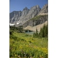 thumbnail image 2 of Grall, Don 11x14 Gold Ornate Wood Framed with Double Matting Museum Art Print Titled - Montana, Glacier NP Meadow above Iceberg Lake, 2 of 4