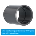 thumbnail image 5 of Unique Bargains UPVC Pipe Fitting 1.26 Inch Socket, 6 Pack Straight Coupling, Grey, 5 of 5