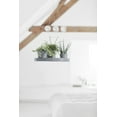 thumbnail image 3 of Ecopots Modern Recycled Plastic Hanging Flower Pot Planter Saucer, Blue Grey, 14", 3 of 4