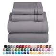 thumbnail image 1 of Nestl Juego de Sábanas Tamaño King, Suaves Al Instante, Bolsillo Profundo 4 Piezas, Microfibra Suave Lujo Gris, 1 of 11