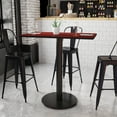 thumbnail image 2 of Flash Furniture 24'' x 42'' Rectangular Mahogany Laminate Table Top with 24'' Round Bar Height Table Base, 2 of 4
