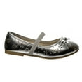 thumbnail image 2 of Kensie Girl Ballerinas Low Heel Girls Shoes - Silver, 2, 2 of 6