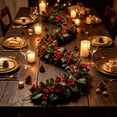 thumbnail image 6 of Aurorax Indoor Christmas Wreath Decorations,Christmas Garland 6ft Farmhouse Berries Garland for Mantel Wall, 6 of 6