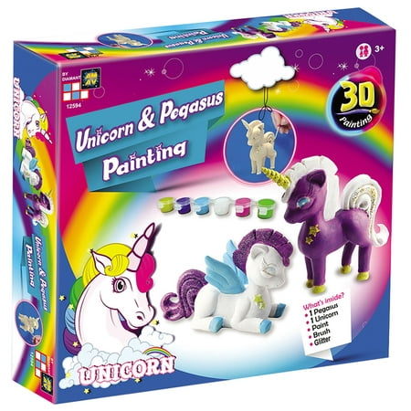 AMAV-3-D Resin Painting Kit  Readt To Paint Resin Unicorns  Children Ages 4 and Up