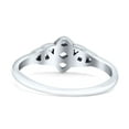 thumbnail image 3 of Classic Triquetra Endless Celtic Knot Modern Design Oxidized Band 925 Sterling Silver Size 4, 3 of 5
