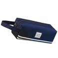 thumbnail image 3 of Large Capacity Pencil Case Double-layer Pen Storage Bag Canvas Students Stationery Pouch (Navy Blue), 3 of 3