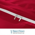 thumbnail image 5 of 1- Piece Premium Duvet Cover -Super King (116" x 98") Size - 400 Thread Count, Ultra Soft Egyptian Cotton Comforter Cover with Zipper Closure & Corner Ties, Red Solid, 5 of 7