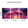 thumbnail image 3 of Shadudu Flamingos Sunset Palm Trees Canvas Wall Decor Triptych Set of 3 for Living Room Bedroom Home Office - 12x16 inches Each 12"x16"x3pcs, 3 of 6