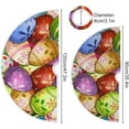thumbnail image 3 of Coolnut Easter Eggs Christmas Tree Skirt 48", Easter Tree Skirt Double Layers Polyester Easter Tree Skirt for Easter Holiday Party Decoration, 3 of 6