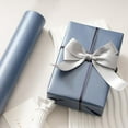 thumbnail image 4 of Matte Navy Blue Wrapping Paper - Reversible Pearly-Lustre Perfect for Wedding, Valentine's Day, Birthday, Christmas, Father's Day - Mini Roll, 17 Inches X 32.8 Feet, 4 of 4