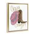 thumbnail image 4 of Stupell Industries Glam Crazy Cowgirl Typography Painting Gold Floater Framed Art Print Wall Art, 17 x 21, 4 of 10