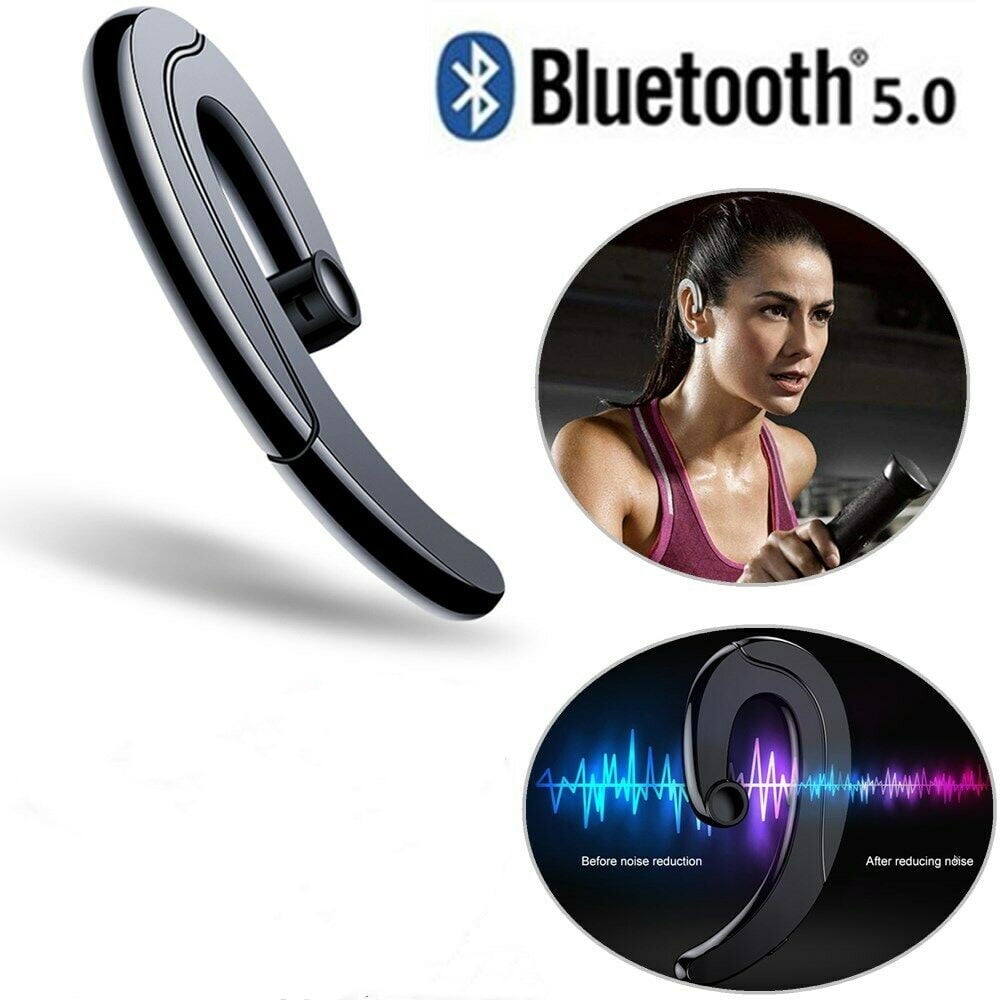 Bluetooth Headset Ear-Hook Wireless Headphones,Bone Conduction Headphones  No Ear Plug Earbuds Hand Free Call for Cell Phone