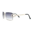 thumbnail image 3 of Women Rhinestone Jewel Rimless Rectangle Metal Rim Sunglasses Gold - Smoke, 3 of 4