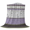 thumbnail image 6 of Purple Geometric Blanket Soft Cozy Warm Throw Blanket for Couch, Plush Fuzzy Flannel Fleece Blankets for Sofa, Stripes Boho Spring Flowers Country Rural Bed Blankets Gifts for Men, 30"x40", 6 of 9