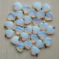 thumbnail image 3 of K-KED Wholesale 50pcs Natural Opal Stone Heart Pendant Bead for Delicate Jewelry Making 20mm, 3 of 3