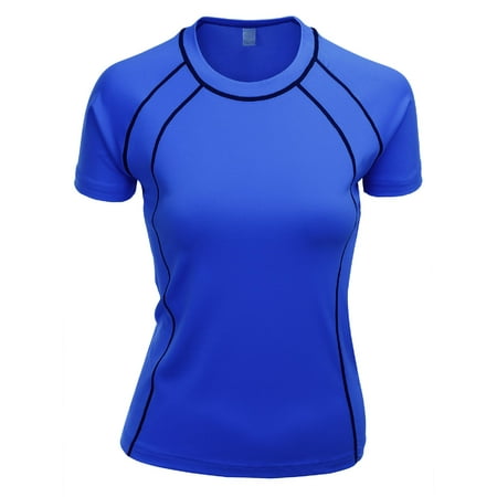 - FashionOutfit Women's Aero Cool Single Span Round Neck Short Sleeve T Shirt