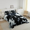 thumbnail image 2 of Cowhide Bedding Western Decor,Grey Black and White Milk Cow Print Comforter Set,Wild Cattle Highland Cow Down Comforter King,Rustic Farmhouse Animal Skin Duvet Insert, 2 of 5
