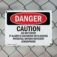 thumbnail image 5 of (2 Pack) Caution Do Not Enter If Alarm Is Sounding OSHA Danger Sign 14 Inch X 10 Inch Plastic Sign, Weather Resistant, UV Protected for Workplace, Business, and Construction Site, Made in the USA, 5 of 8