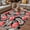 Bright Red, variant on Red Flamingo Outdoor Rug for Patio/Deck/Porch, Non-Slip Large Area Rug 5 x 8 Ft, Summer Tropical Plants Leaves Botanical Green Indoor Outdoor Rugs Washable Area Rugs, Camping Rug Carpet Runner