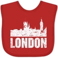 thumbnail image 3 of Inktastic London England City Skyline with Grunge Boys or Girls Baby Bib, 3 of 4
