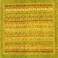 thumbnail image 1 of Ahgly Company Indoor Square Oriental Yellow Modern Area Rugs, 4' Square, 1 of 4