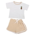 thumbnail image 2 of Conjunto de ropa Conjunto de ropa de bebé Conjunto de camiseta y pantalones Traje de camiseta de bebConjunto de ropa, transpirable, suave, cómodo, camiseta, pantalones, traje, 5 tamaos diferentes, apa LHCER No, 2 of 5
