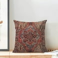 thumbnail image 3 of Turkish Persian Pillow Covers 20x20 Set of 2 Red Boho Vintage Style Decorative Throw Pillow Outdoor Linen Square Farmhouse Decor Retro Cushion Cover for Home Couch Sofa, 3 of 6