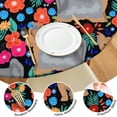 thumbnail image 4 of Yorkie Dog and Flower Florals Round Fitted Tablecloth with Elastic Edge,Dining Table Cover Waterproof,Outdoor Round Tablecloth for Camping,Dining,Indoor and Outdoor, 4 of 7