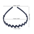 thumbnail image 3 of Ofertas Únicas 1 Pc Diadema Clásica Elegante Frosted Ondulada para Mujeres y Niñas 5.51"x4.72" Azul Marino, 3 of 4