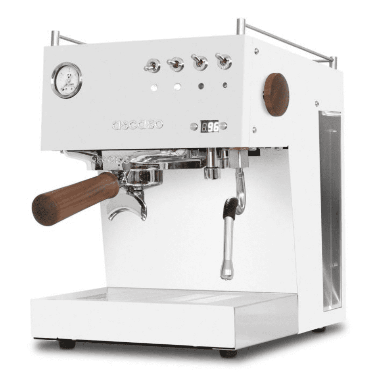 Ascaso Steel Duo Espresso Machine - Stainless Steel and Walnut