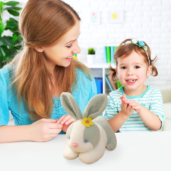 Momihoom Plush Bunny Stuffed Animal, Bunny Plush Doll with Zipper Cute Soft Plush Rabbit Stuffed Animal Doll for Kids and Adults Easter Gifts